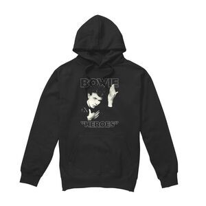 David Bowie Mens Heroes Cover Hoodie / Black